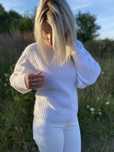 Sweter nietoperz kimono rękodzieło błyszczący