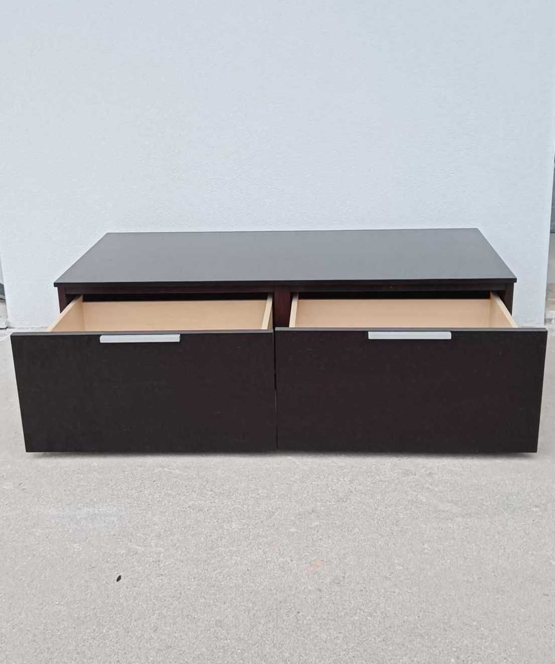 Móvel em Madeira Wengué com 2 Gavetas (Fabricante: Linha Recta)
