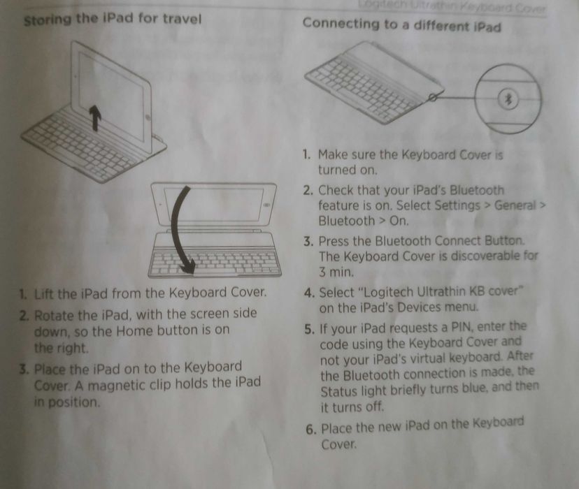Чехол - клавиатура  для Apple iPad Logitech Ultrathin Keyboard Cover