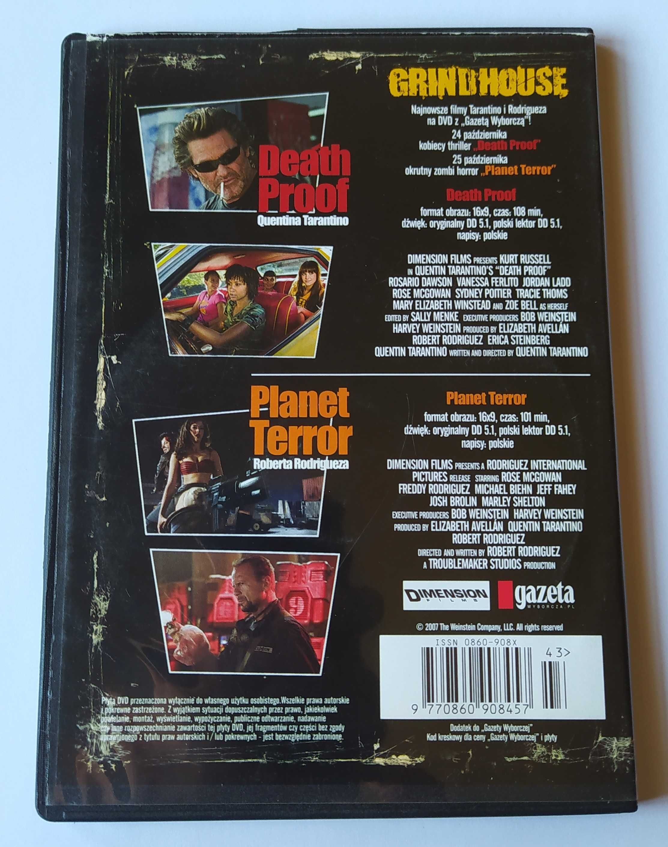 GRINDHOUSE - Death Proof + Planet Terror - 2 x DVD