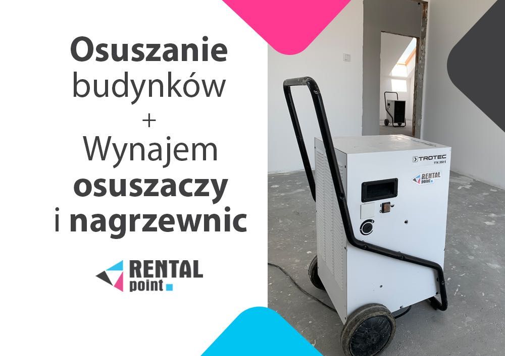 WYNAJEM Osuszaczy, Nagrzewnic, Klimatyzatorów, OSUSZANIE budynków