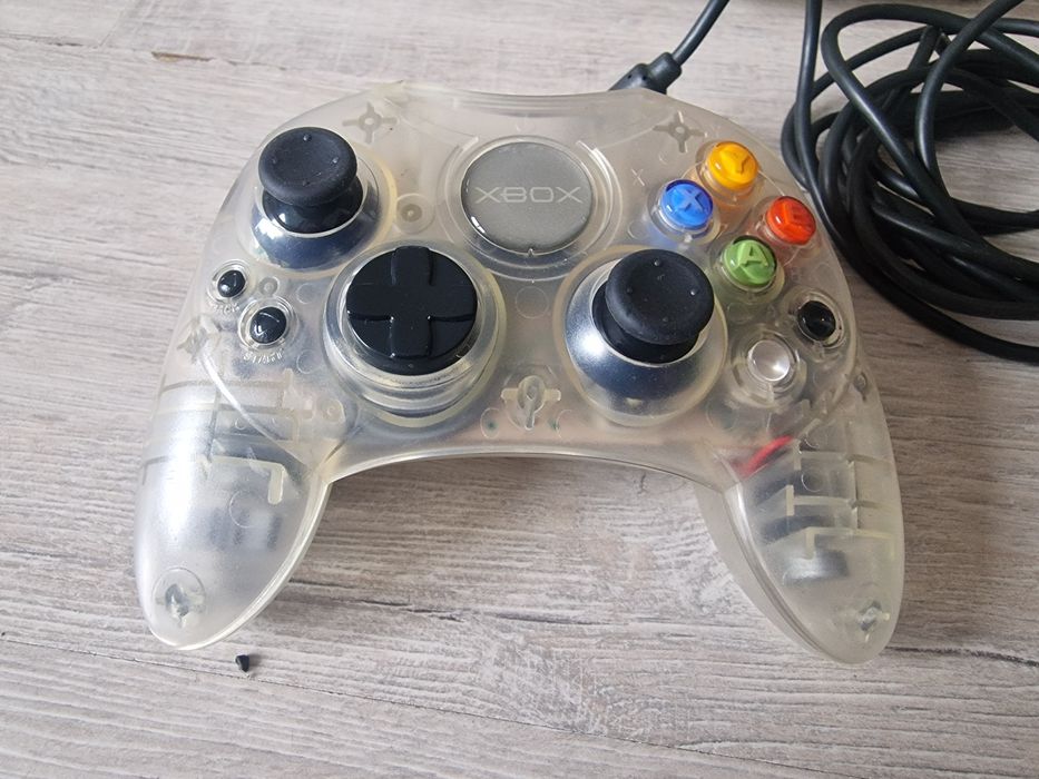 Konsola XBOX Classic Crystal Edition oryginalny stan, pad,