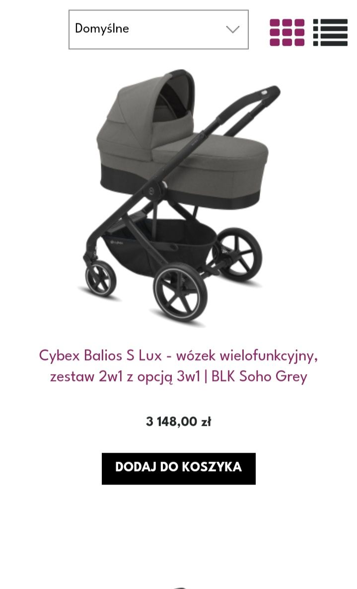 Wózek 3w1 cybex balios s