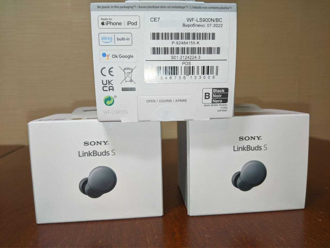 Sony LinkBuds S Black з ANC білі/білого кольору