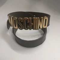 Ремень натуральная кожа  moschino черный новый