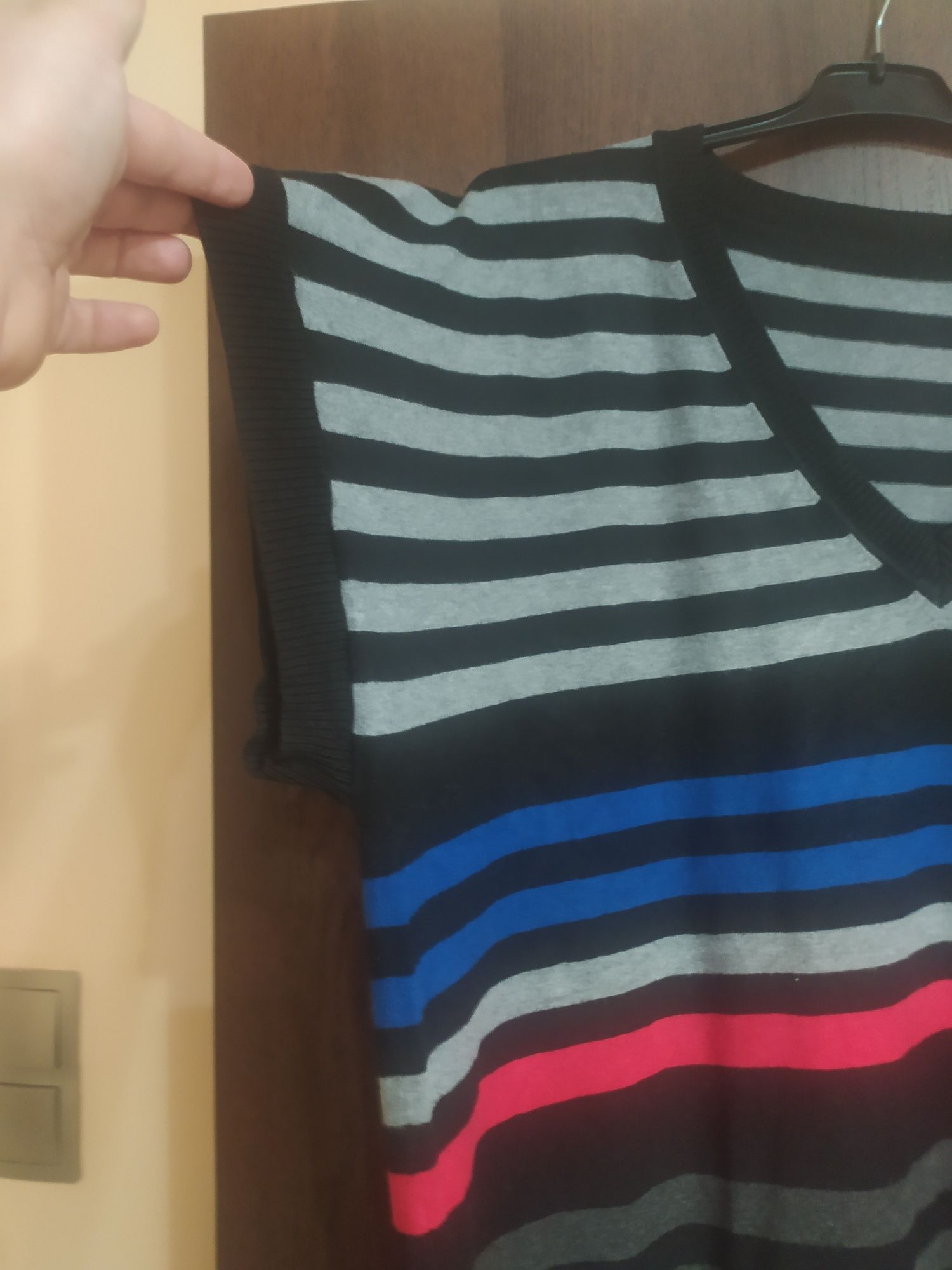 Sweter elastyczny t-shirt kamizelka bezrękawnik rozmiar 52 5XL Fabiani