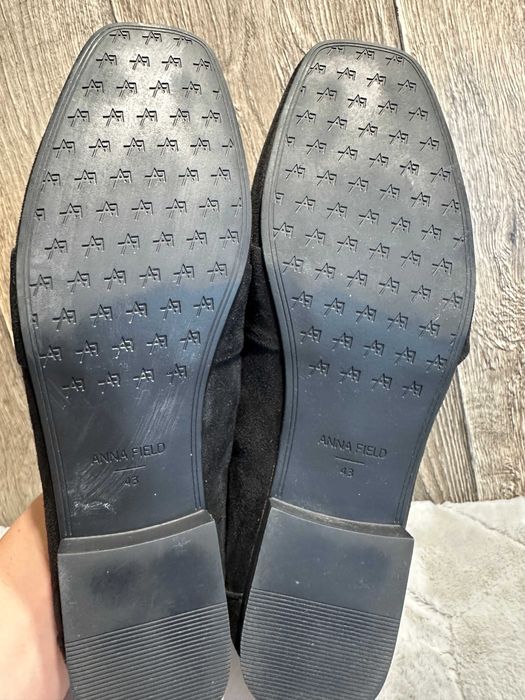 Buty damskie czarne półbuty mokasyny loafersy anna field 43