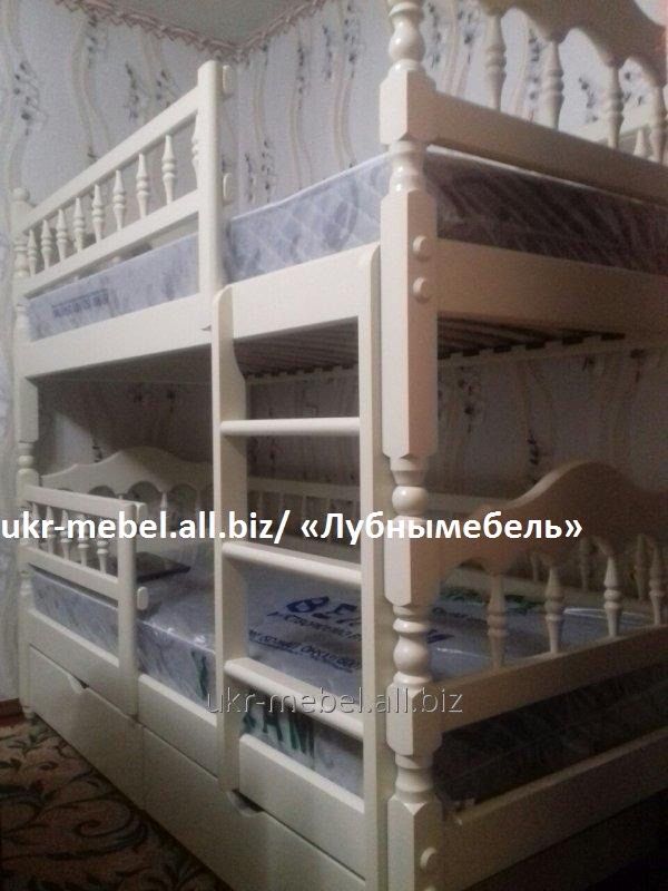 Кровать двухъярусная деревянная Олимп, двоярусне (двоповерхове) ліжко