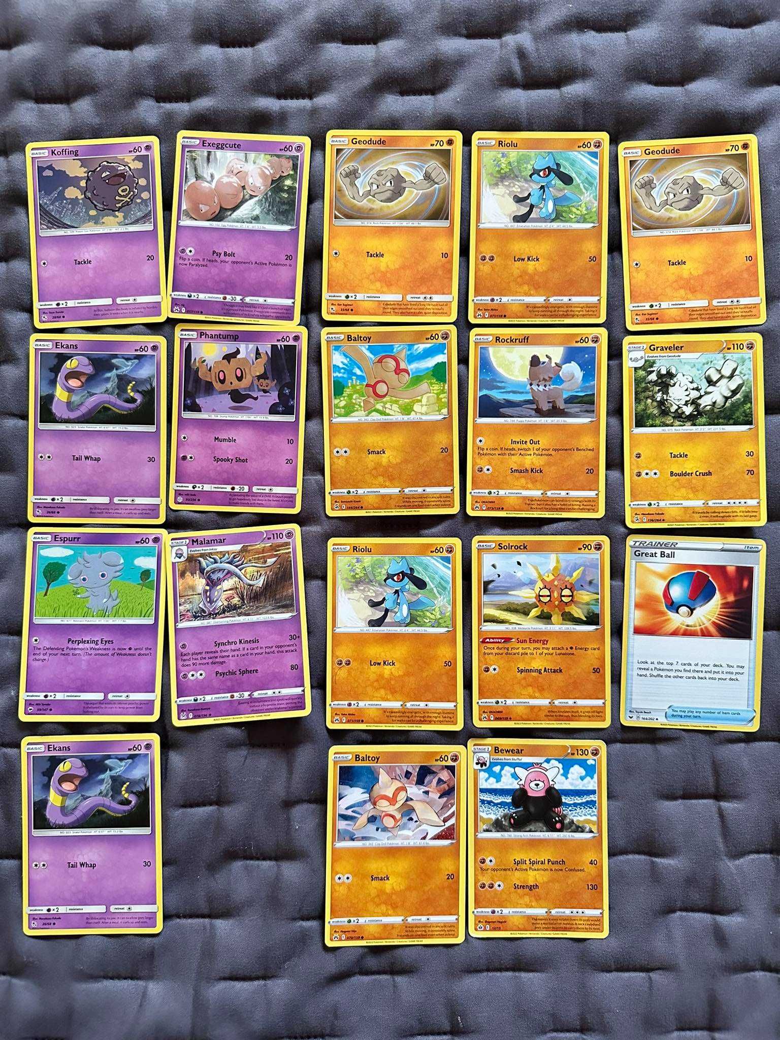 Cartas Pokémon Originais