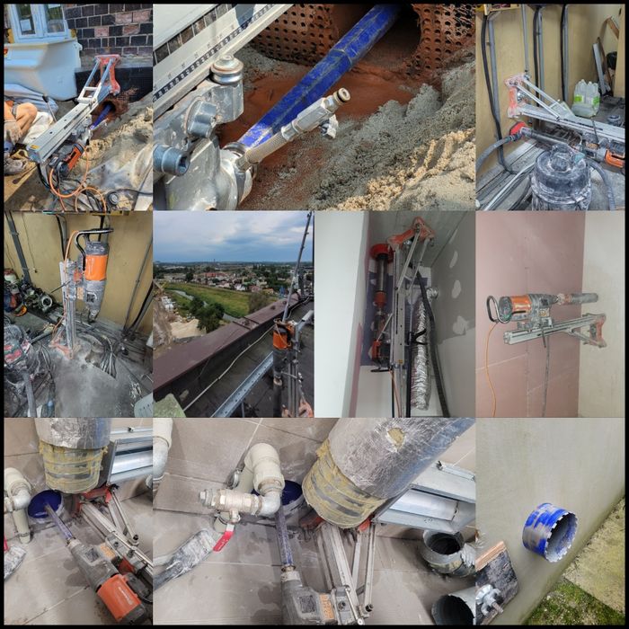 Przewierty w Betonie Cegle Kamieniu Asfalcie do 500mm.