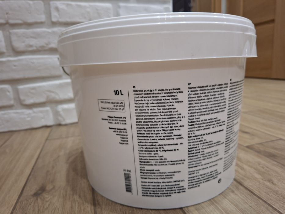 Flügger Wall Primer White 10l.  Farba gruntująca podkład