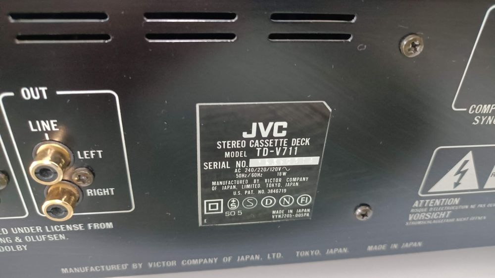 JVC TD-V711 Stereo Cassette Deck