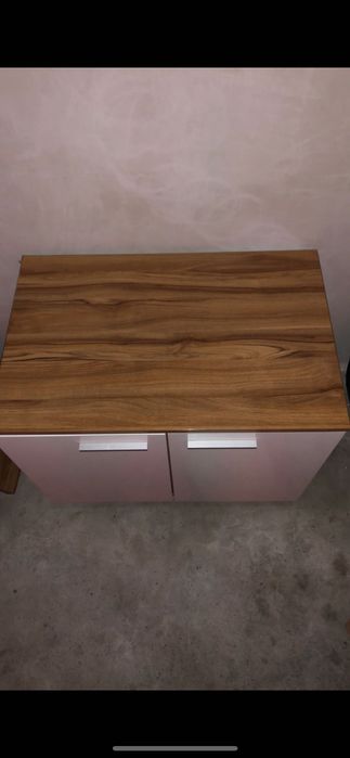 Szafka drewno plus biale