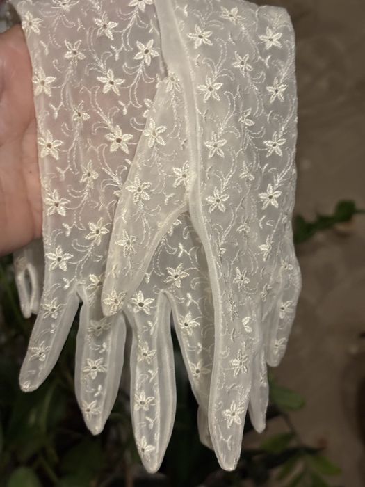 Rękawiczki długie ślubne
