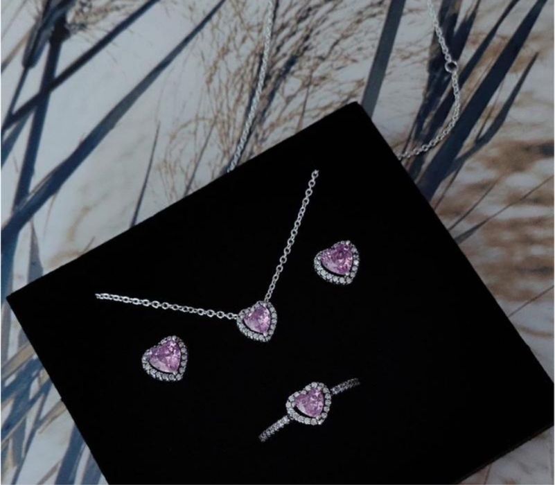 Pandora набір комплект сережки кульчики каблучка перстень підвіска