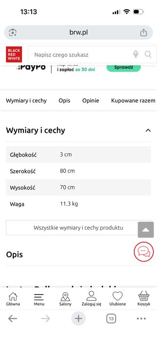 Lustro ścienne brązowe  BRW