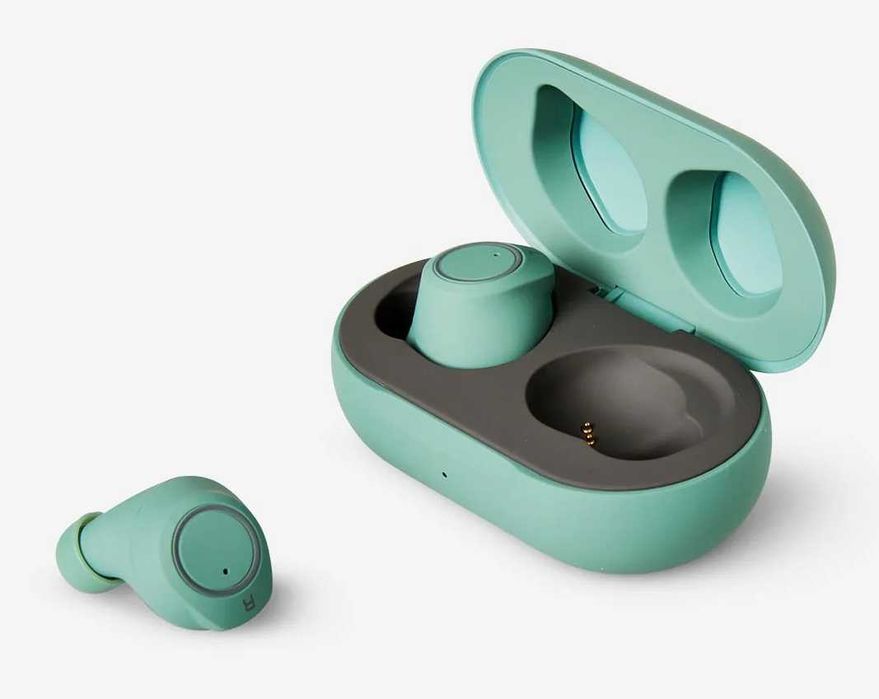 Słuchawki douszne zielone bezprzewodowe bluetooth - Flying Tiger NOWE