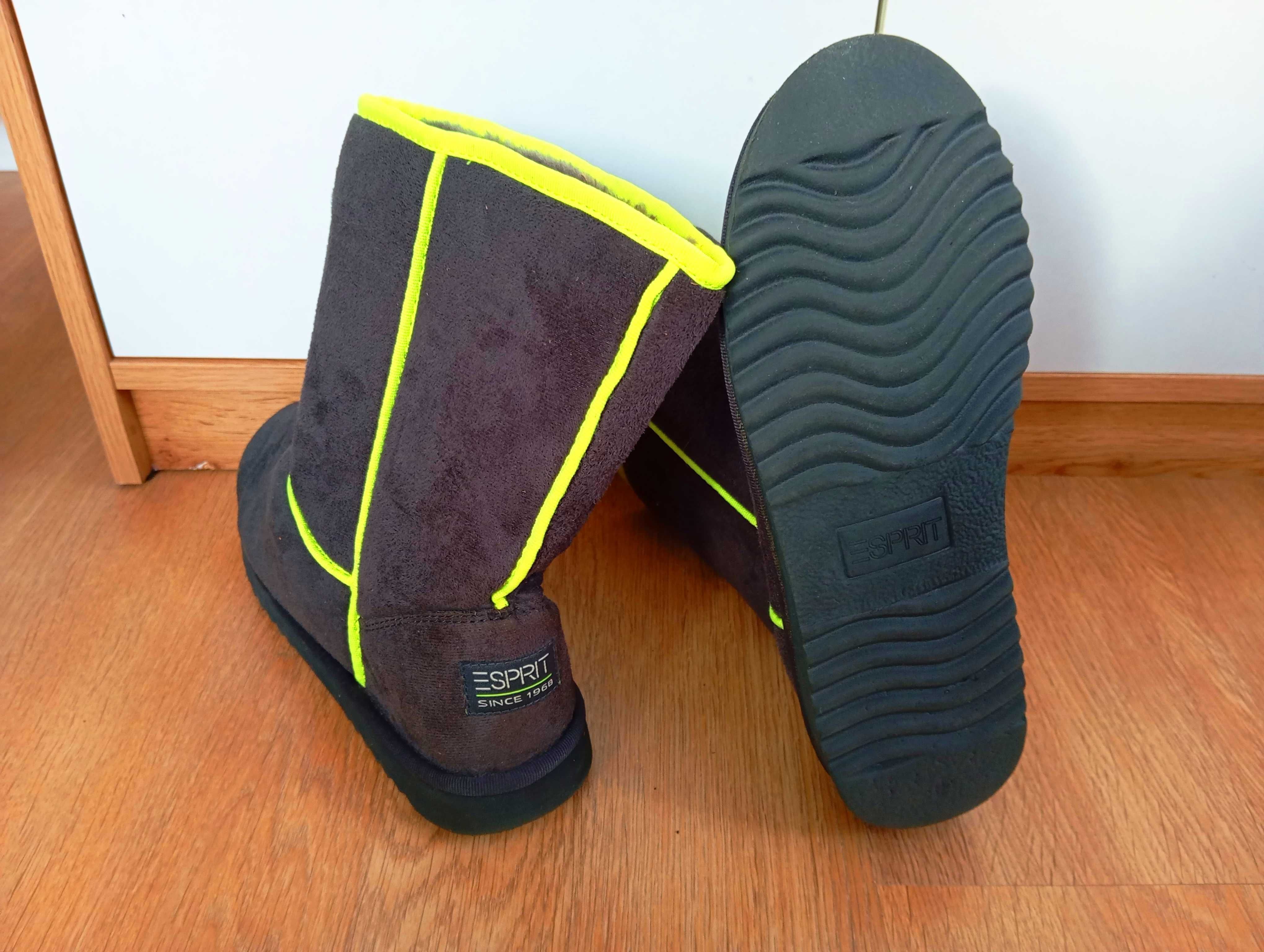 buty ESPRIT damskie 40 zimowe Trapery Trekking Śniegowce Kozaki Outdor