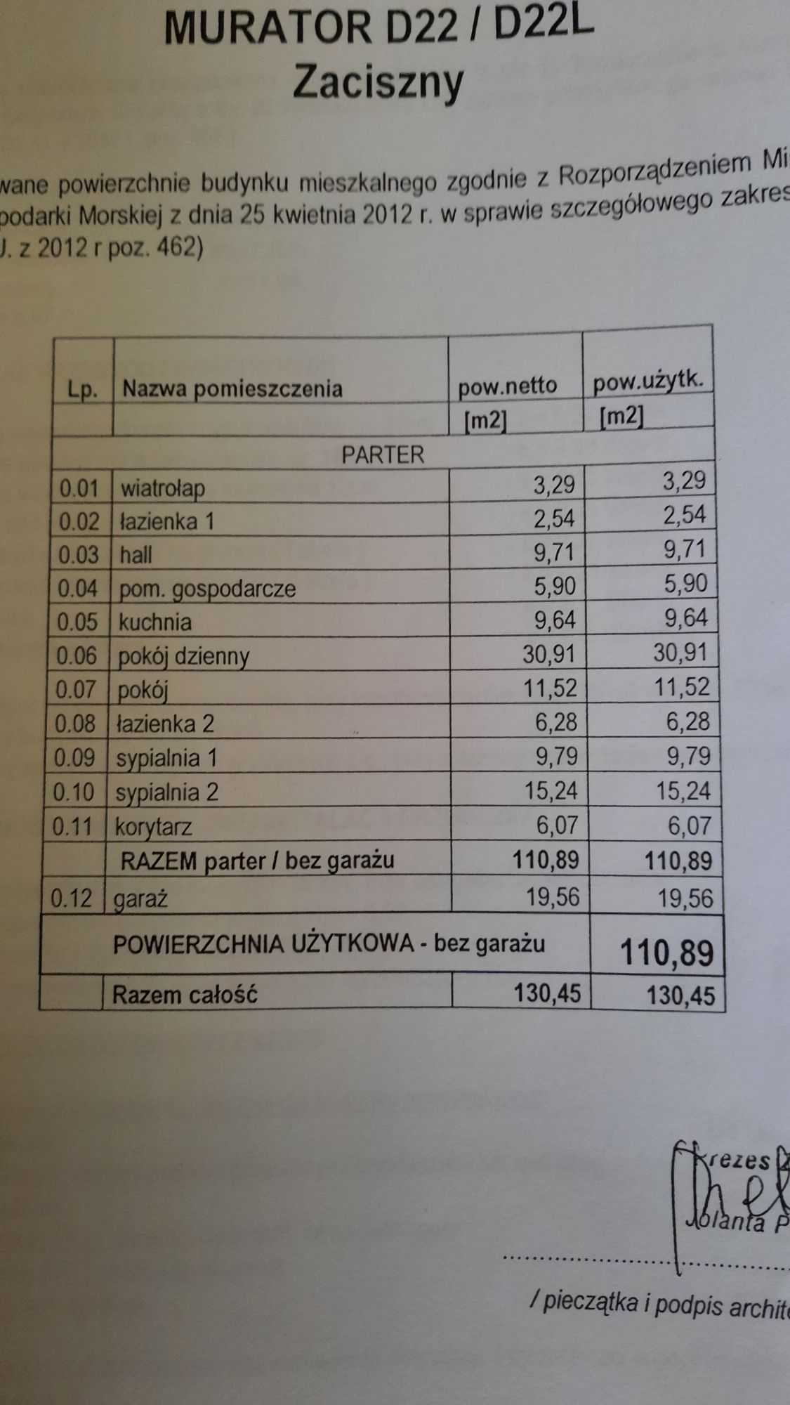 Sprzedam kompl. projekt domu parterowego.