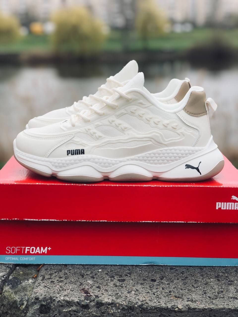 Мужские кроссовки Puma Белые летние кроссовки пума