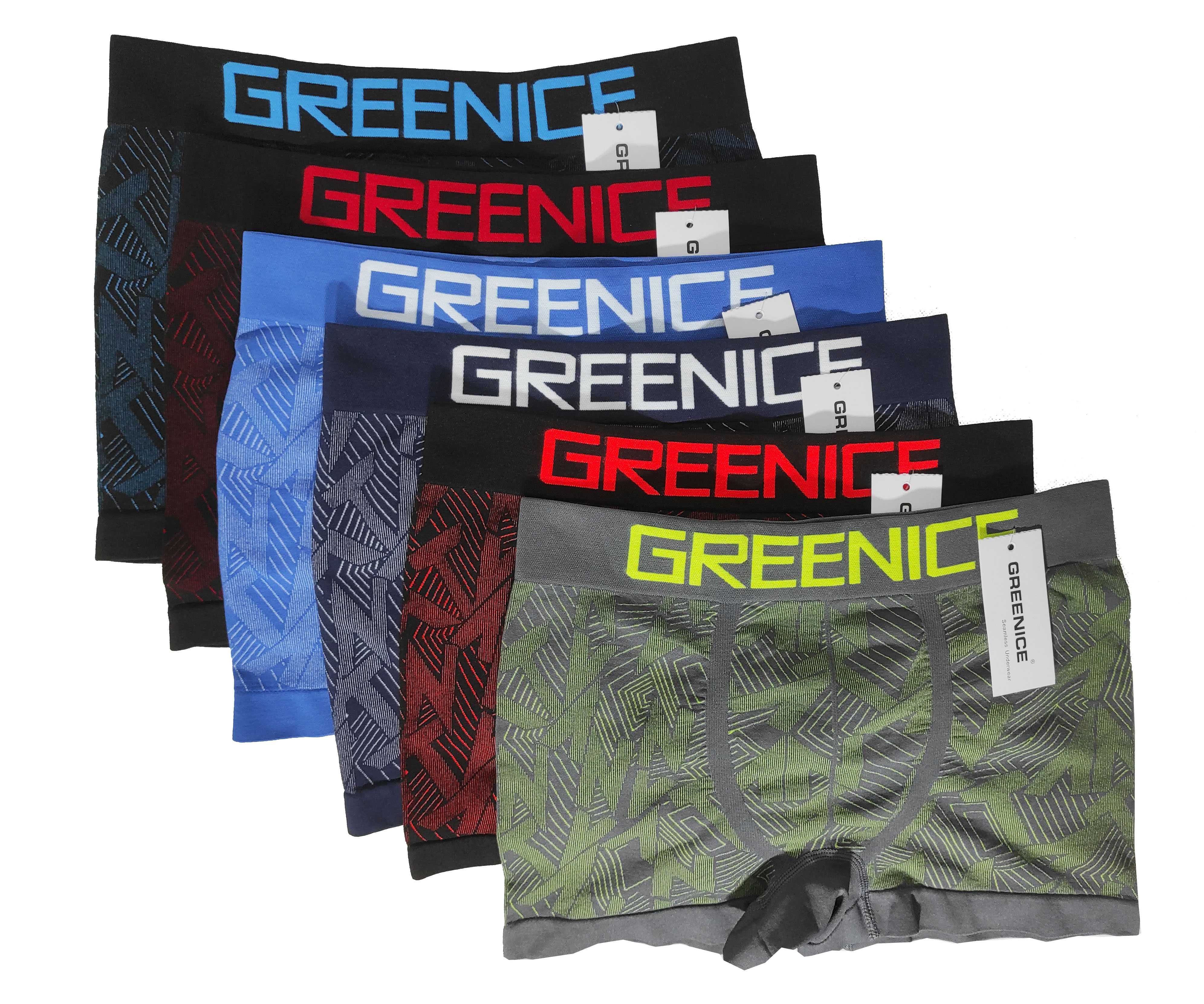 Z75. 6x Bokserki męskie GREENICE r. XL/XXL bezszwowe GREENICE PREMIUM