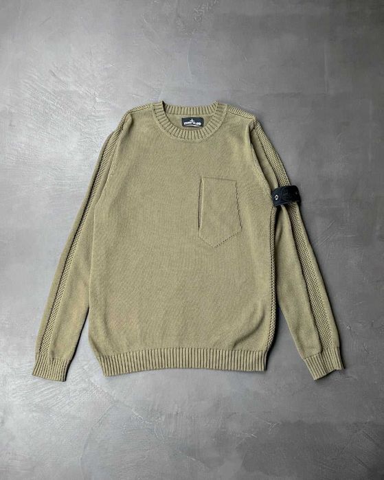 Светр STONE ISLAND 504A2 Crewneck Sweater Shadow Project Olive SI012
