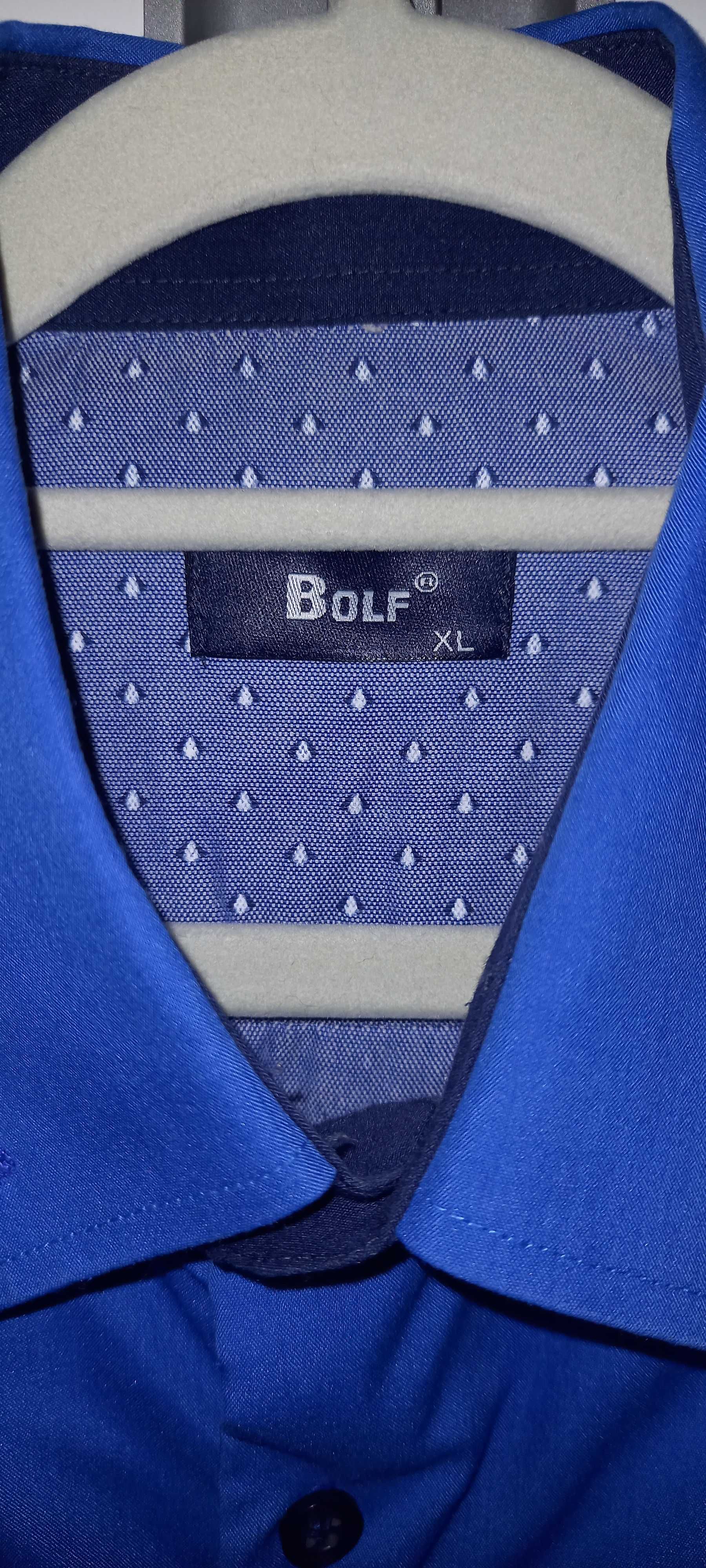 Koszula męska długi rękaw niebieska BOLF rozm. XL