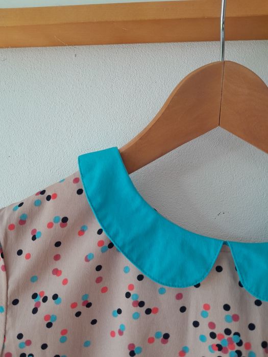 Reserved bluzka koszula vintage shirt dots w groszki w kropki kolorowa