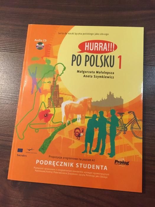 Оригінал  HURRA!!! PO POLSKU А1, кольорові . Хура по польскі.