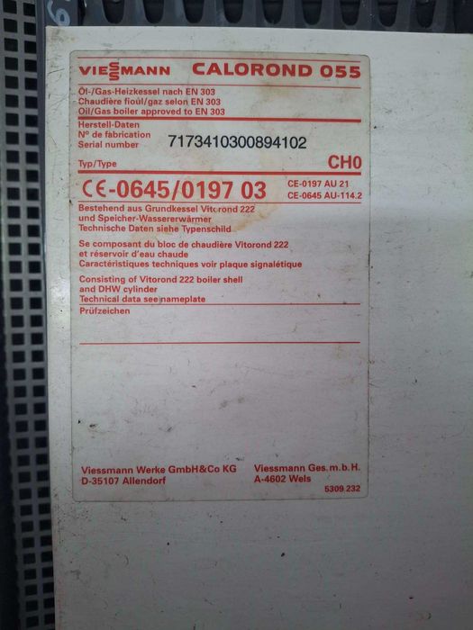 Piec olejowy Viessmann Calorond 055