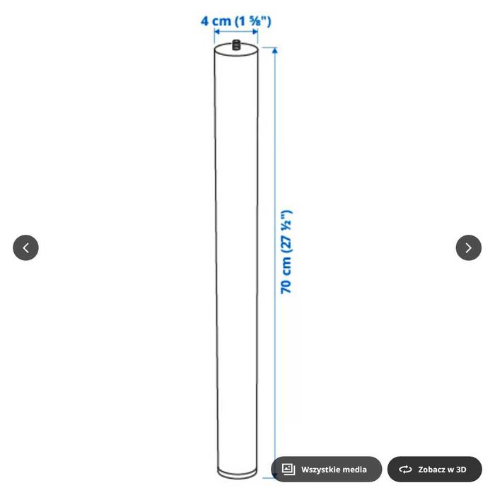 Adils 2 Nogi do biurka stołu