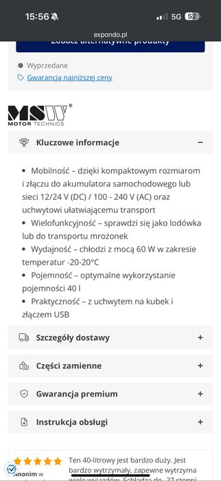 Lodówko/zamrażarka samochodowa