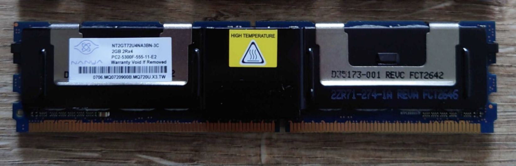 Pamięć RAM NT2GT72U4NA3BN-3C Nanya 2GB PC2-5300F DDR2-667MHz