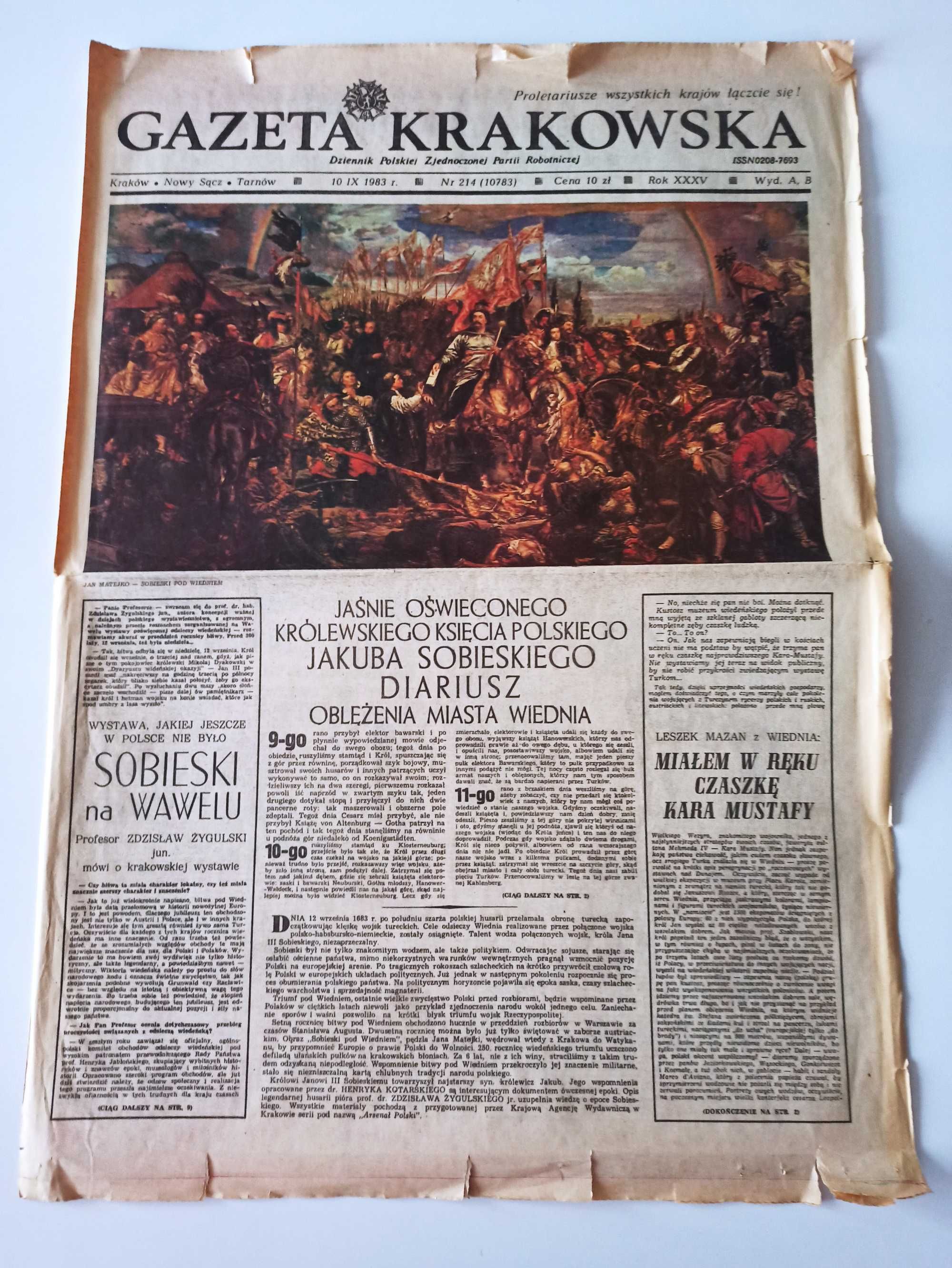 Gazeta Krakowska archiwalne numery 5 sztuk 1983/1987/1994