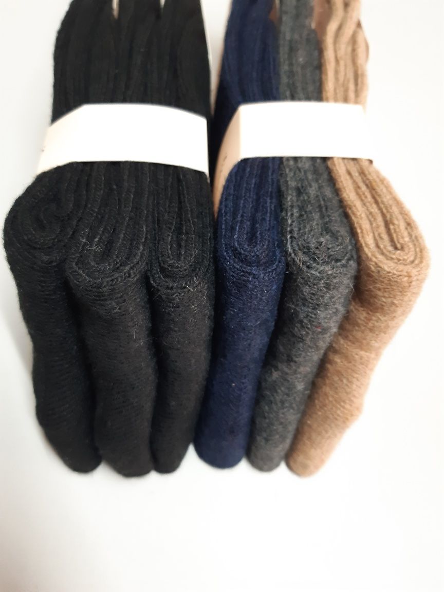 6 pares de meias novas em lã, tamanho 35-40