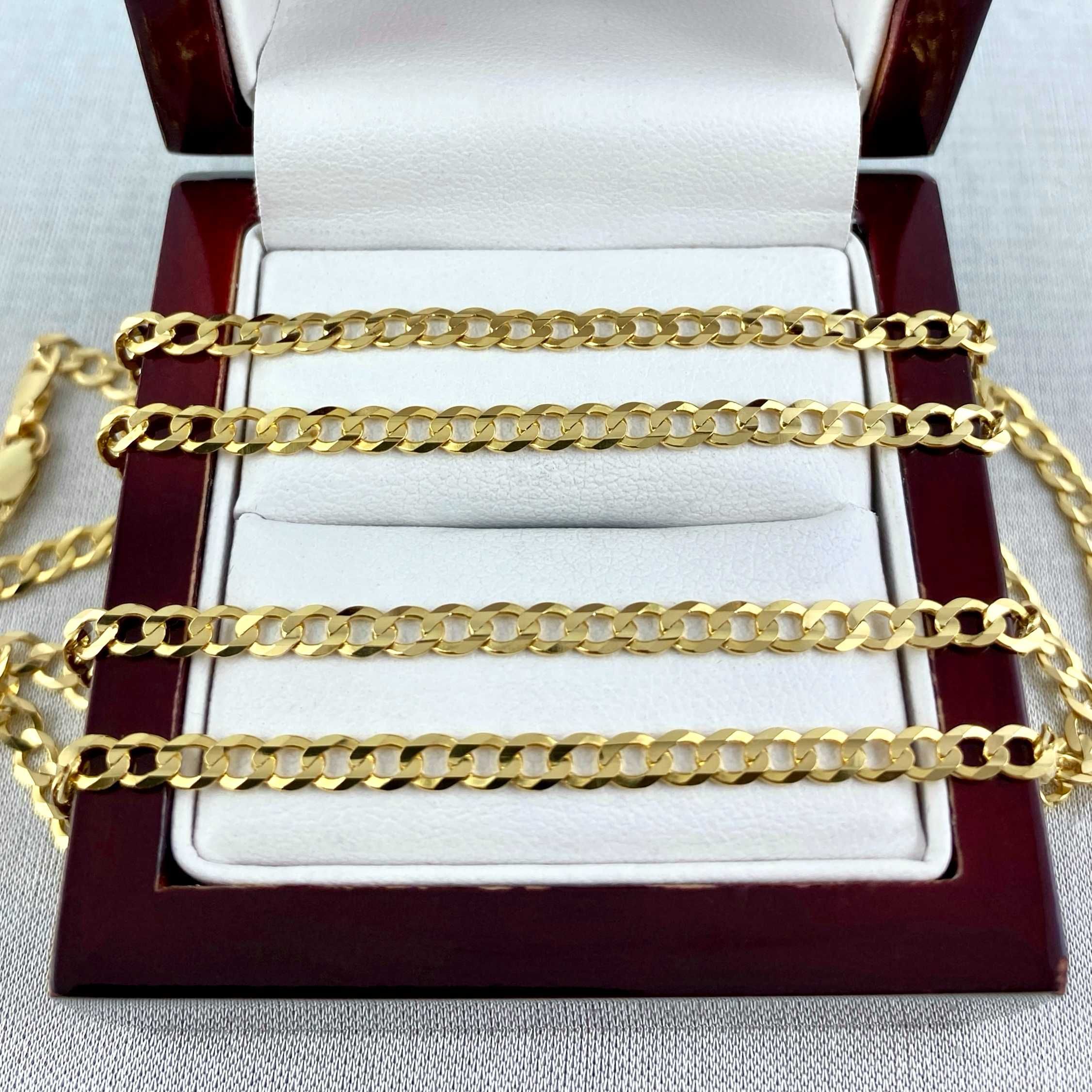 ZŁOTY łańcuszek splot PANCERKA "pełna" 3,5mm PR. 585 (14K) dł. 55 cm