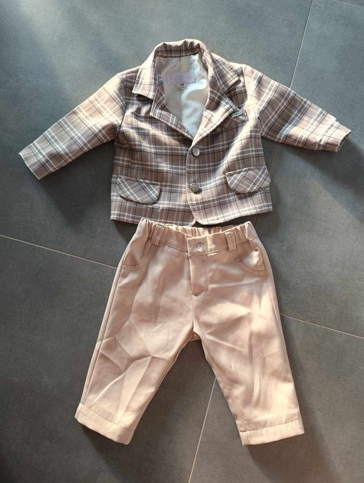 Garniturek do chrztu kratka jesny beż r.68
