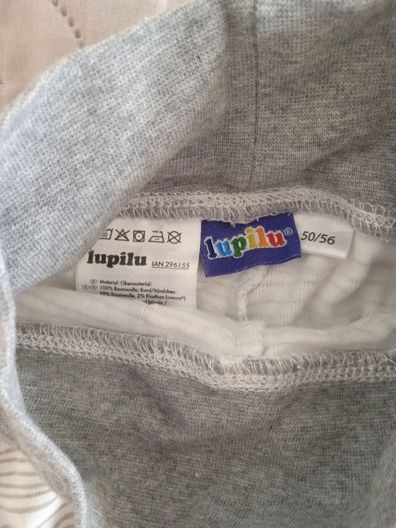 Zestaw ubrań Lupilu r. 50/56 2x spodnie