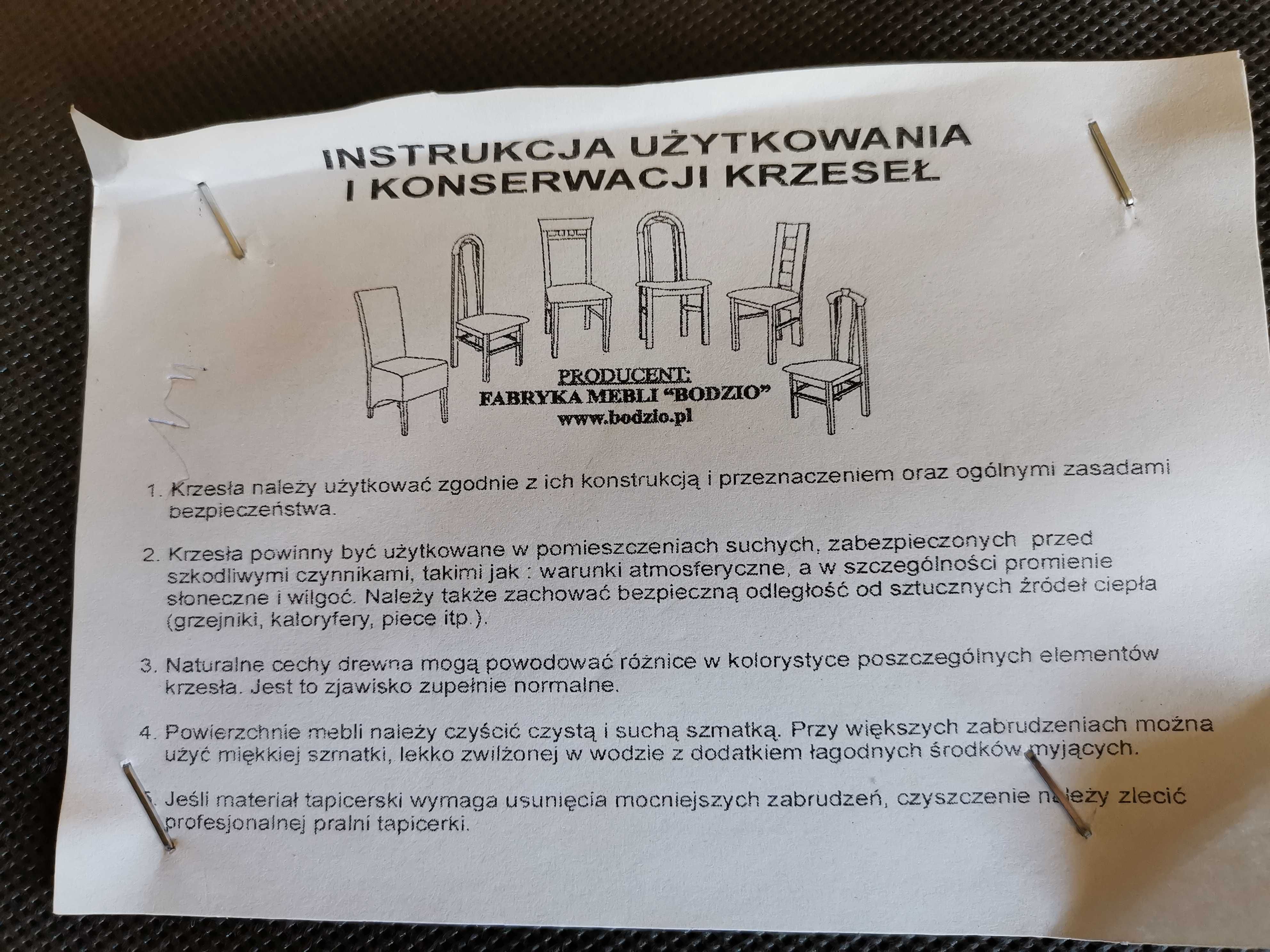 Krzesla 4 sztuki transport