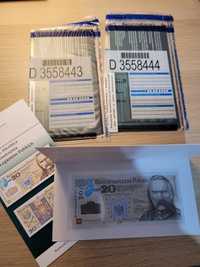 Banknoty kolekcjonerskie 20 zł 2014