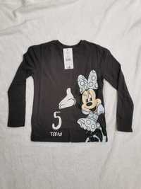 Koszulka bluzka z długim rękawem Myszka Minnie Disney urodziny 110/116