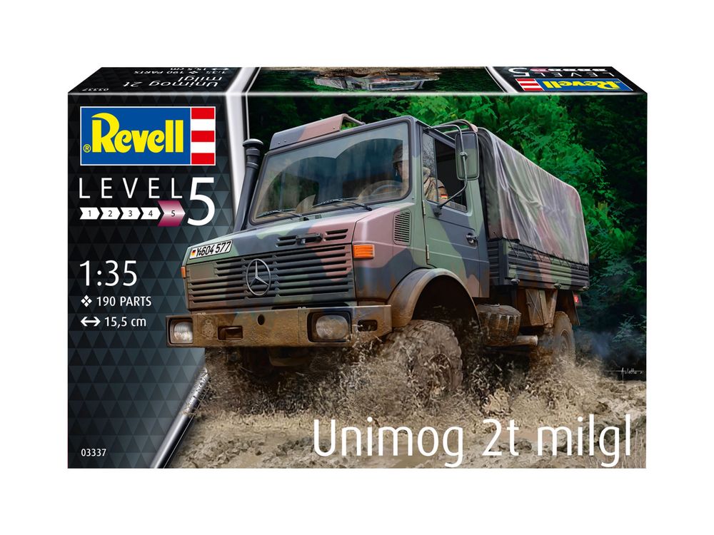 Model do sklejania POJAZD 1/35 Revell 03337 UNIMOG 2T MILGL