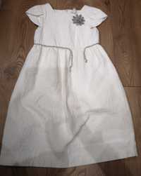 Sukienka biała, rozmiar 140