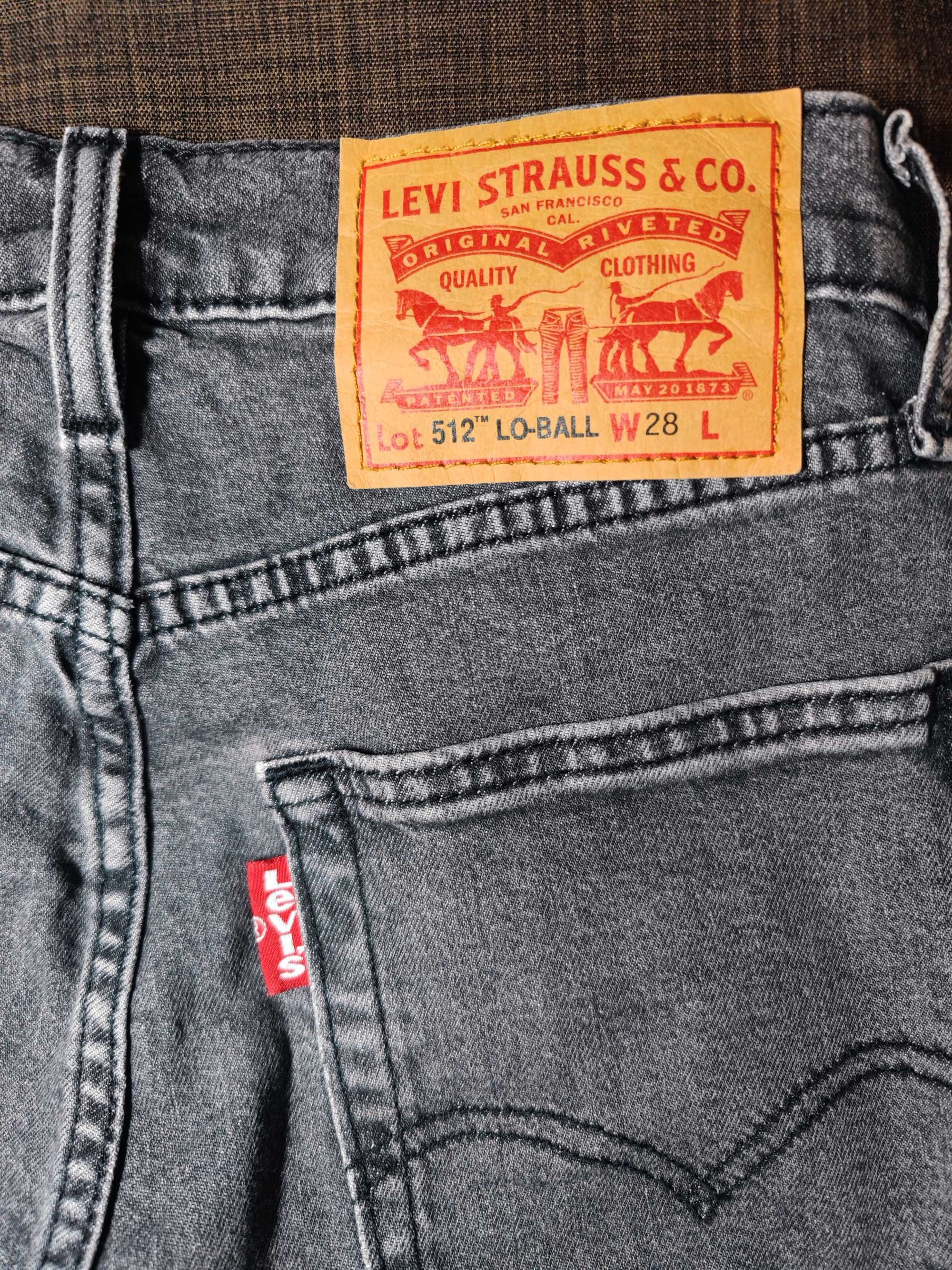 Серые женские джинсы levis 512 lo-ball (28)