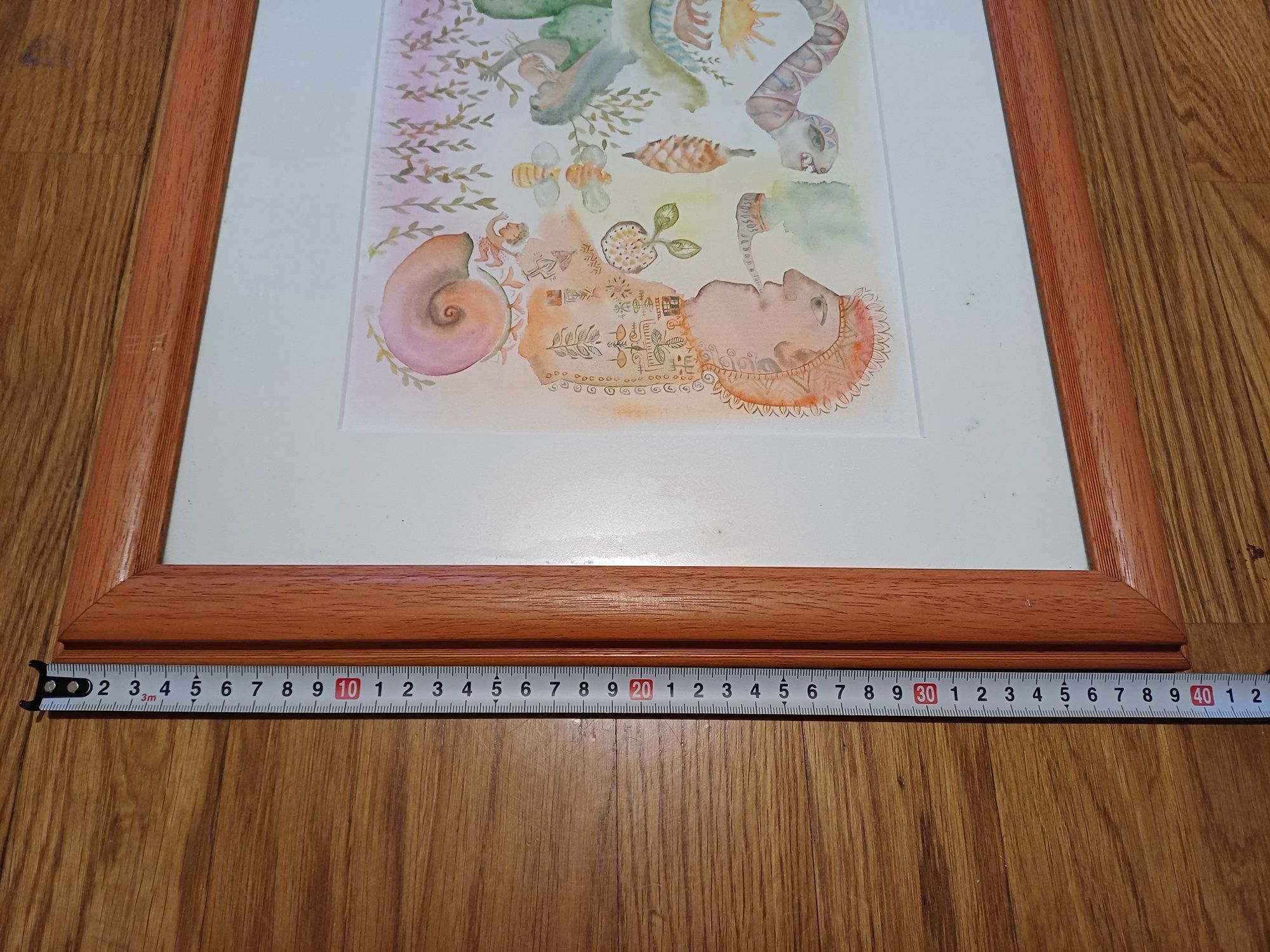 Quadro de arte abstracta de Sonia Perrone, em aguarela