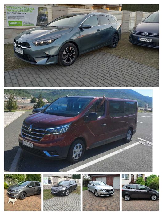 Wypożyczalnia samochodów i busów 9-osobowych,