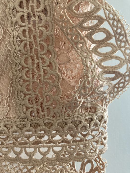 Blusa renda cor damasco