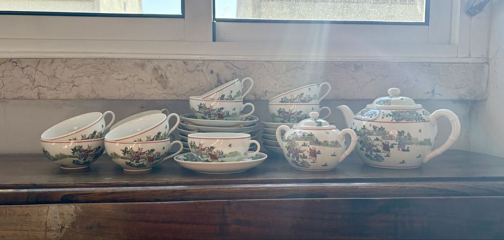 Bonito Serviço de Chá chinês, porcelana casca de ovo