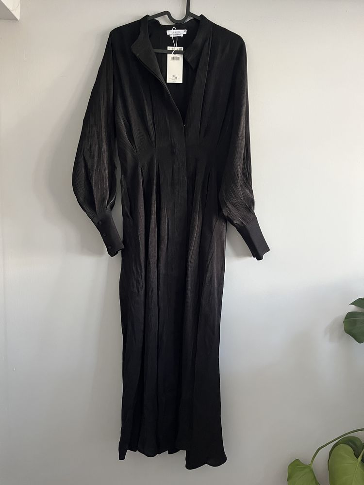 Wiskozowa, taliowana sukienka midi / nowa z metkami / reserved / S