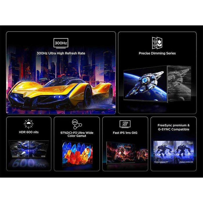 Monitor 300Hz QD-Mini LED 25"